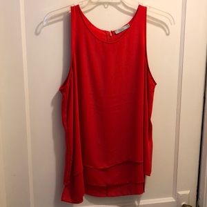 Red Sleeveless dress top